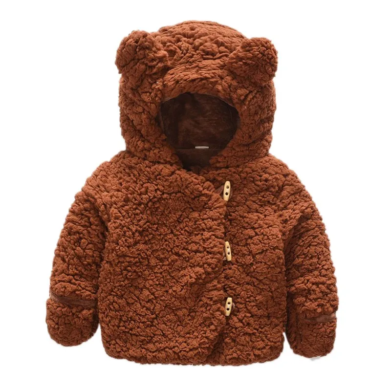 

Autumn Winter Baby Outerwear Coats Children Baby Clothing Lamb Wool Cotton-padded Garment Outerwear