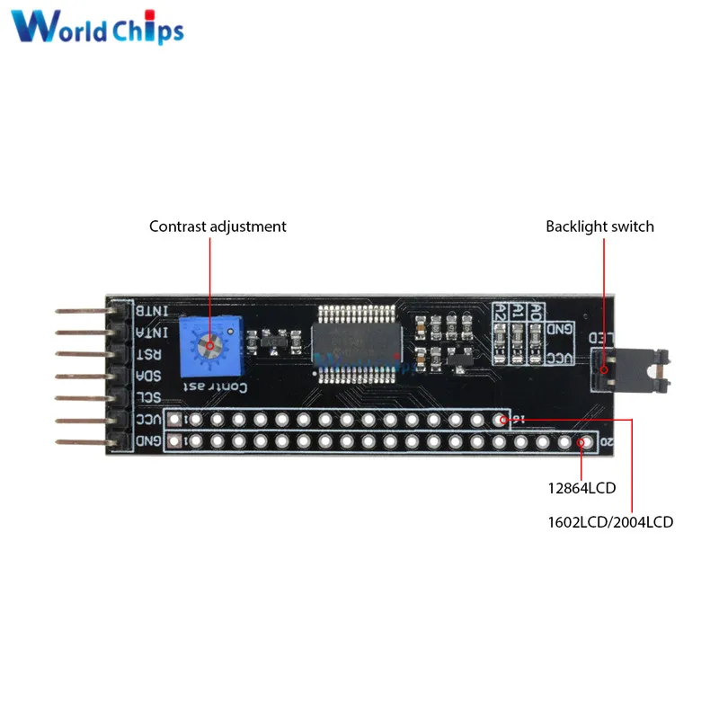 MCP23017 5 в 1602/2004/12864 модуль драйвера ЖК дисплея I2C IIC последовательный интерфейс