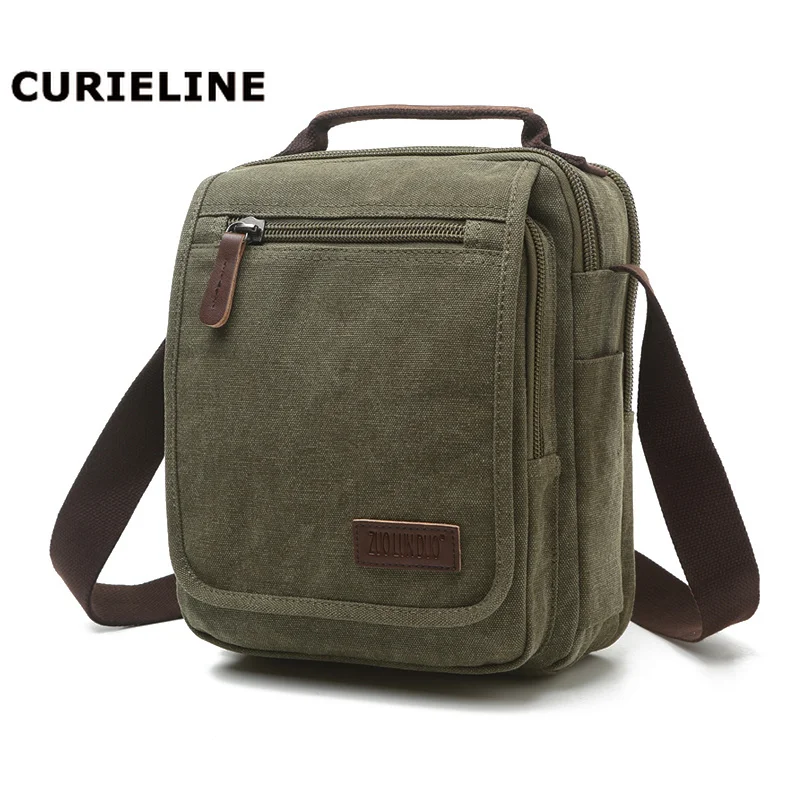 

2019 online shopping canvas small vertical section square shape handbag men shoulder bag canvas tool bag crossbody bags