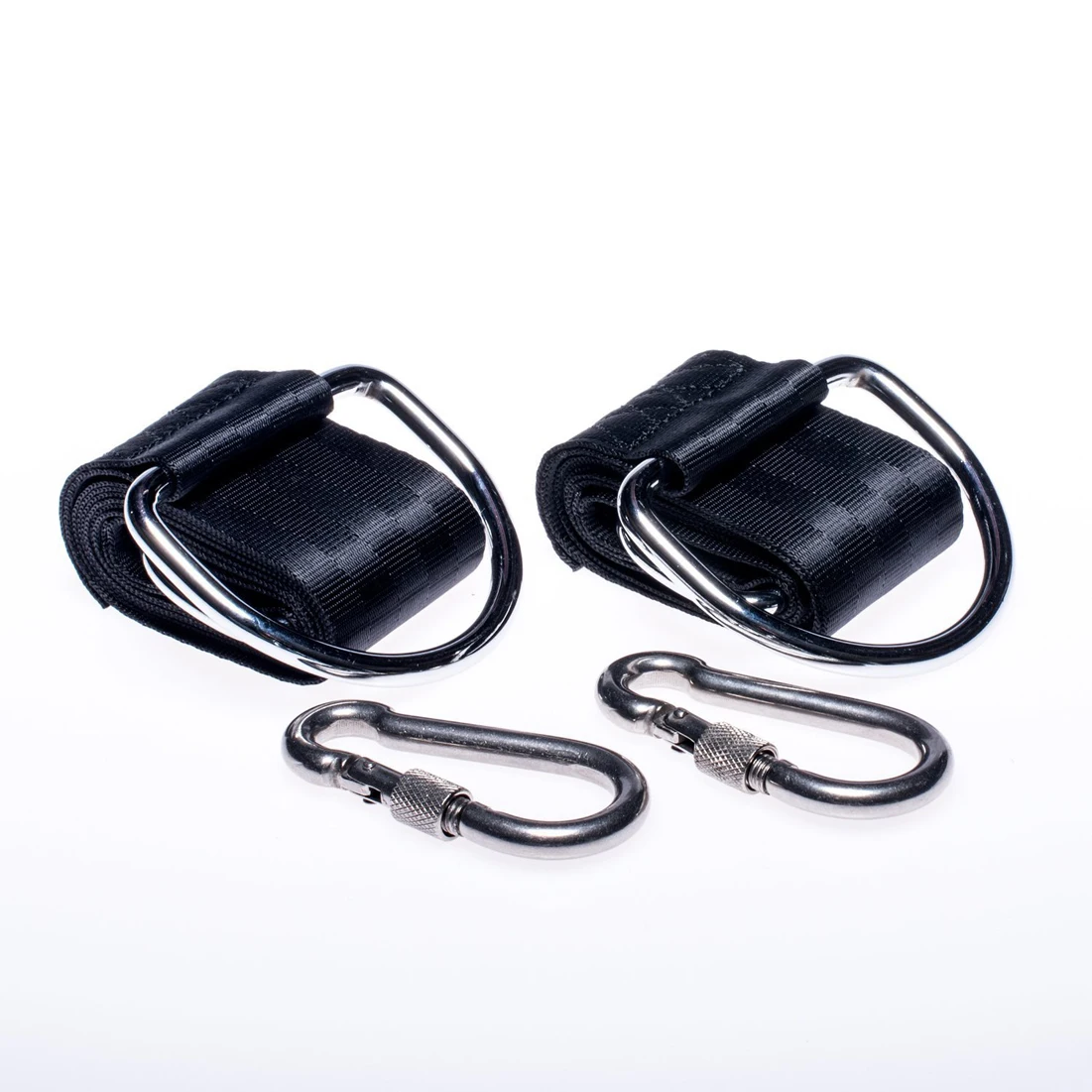 2 x Rope Lock Tie Strength Polyester Webbing Straps Safe Ropes Outdoor Swing Straps Hammock Straps Load 300KG black 5*150CM 3