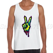 Zombie Piece Monster Peace печать баннеров мужские майки крутой для хипстеров жилет с круглым вырезом Мужские майки в стиле панк