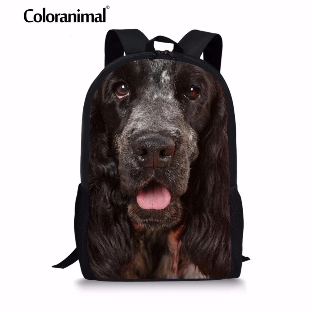 

Coloranimal Women Men Youth Girl Boy Schoolbags Backpack Cute Dog English Cocker Spaniel Print Pupils Children Bagpack Satchel
