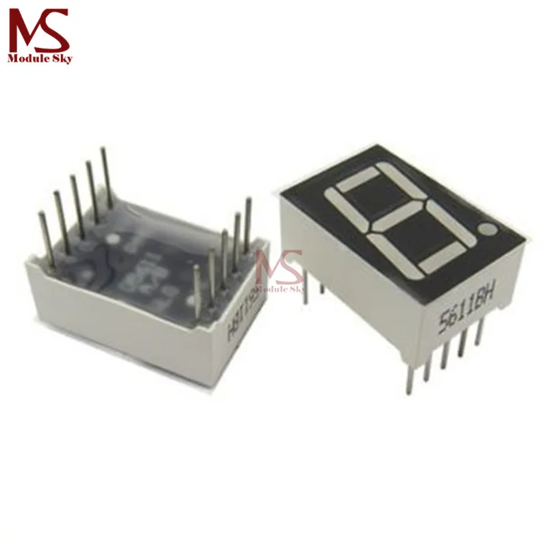 

10PCS 0.56" 7 Segment Blue LED Display 1 Digit Common Anode