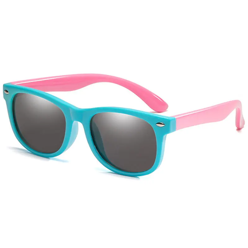 Новые поляризованные солнцезащитные очки для детей, для мальчиков и девочек, винтажные Квадратные Солнцезащитные очки, модные UV400 очки, детские очки Gafas - Цвет линз: 08
