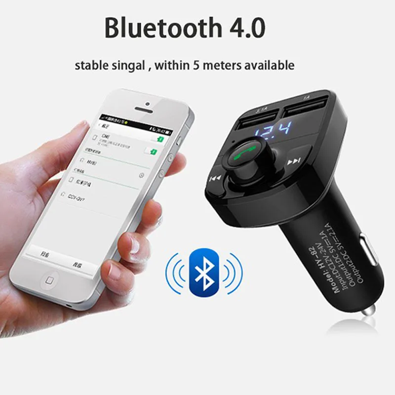 SAIYU Лидер продаж bluetooth автомобильный комплект MP3 музыкальный плеер 12~ 24 В fm-передатчик беспроводной радио адаптер двойной USB зарядное устройство дропшиппинг