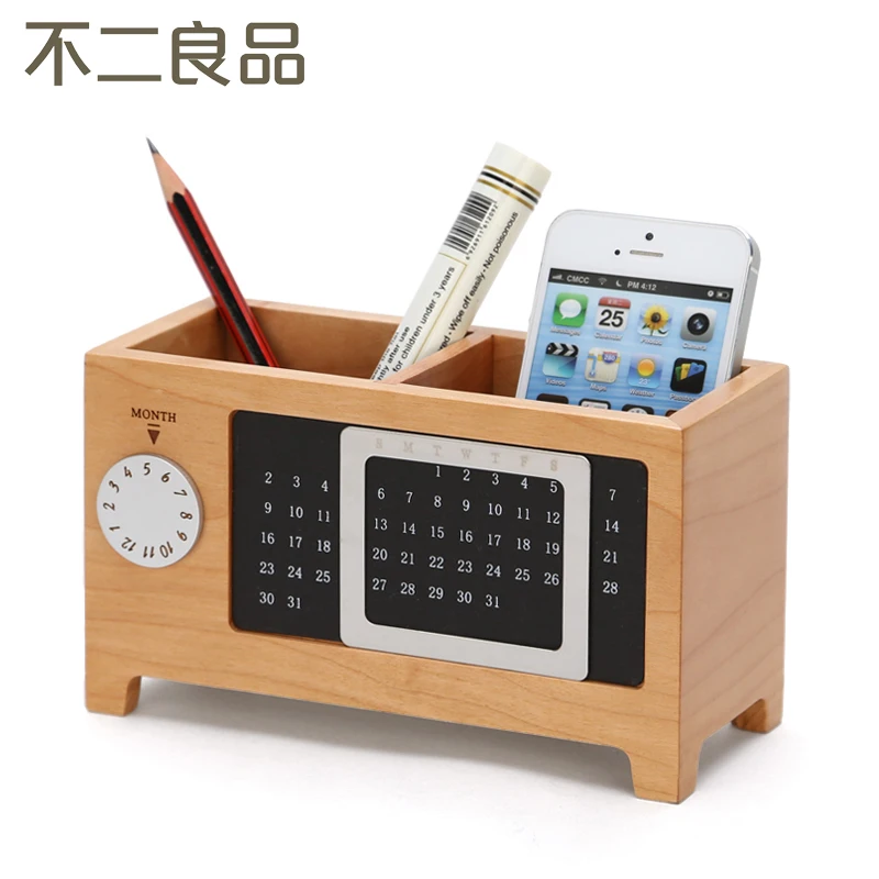 Wooden Pen Creative Fashion Office Supplies Stationery Desk Box Wooden Pen Creative Fashion Office Supplies Stationery Desk Box Wood Cute Ornaments Accessories Holder Pencil In Holders From
