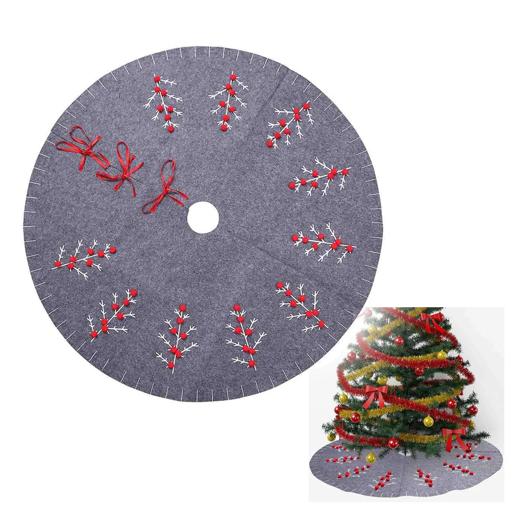 

120cm Christmas Tree Skirt Round Carpet Party Ornaments Christmas Decorations Home Floor Mat Xmas Tree Skirt Aprons new
