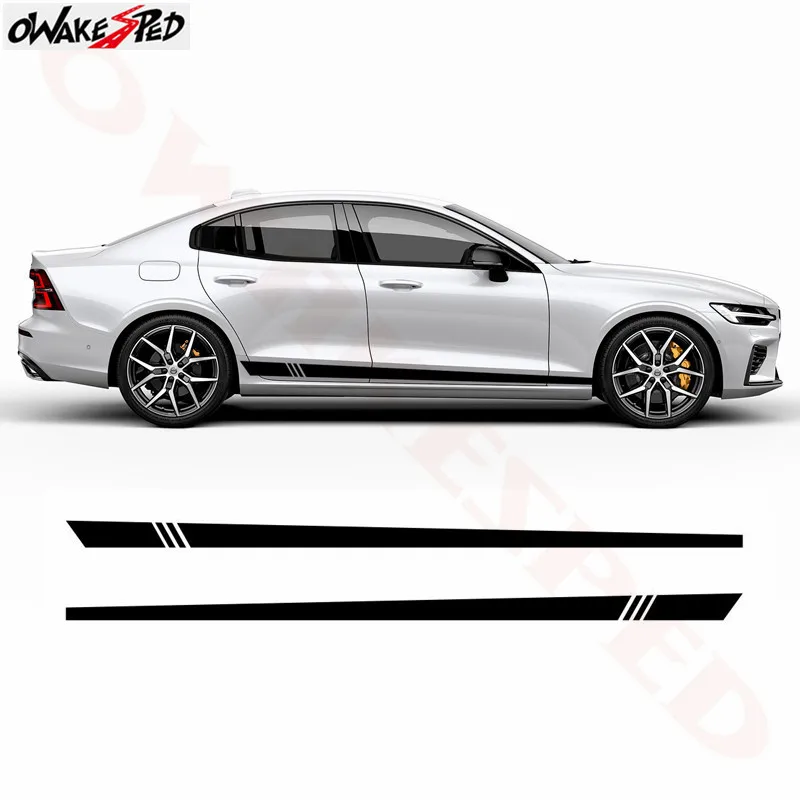 

2pcs 190x8cm Stripe Styling Side Side Decor Sticker Car Both Body Stickers Automobiles Products Car Accessories Vinyl Decal