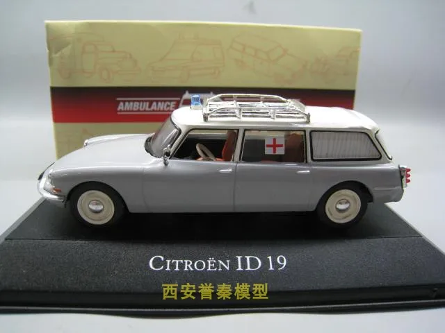 ATLAS 1/43 масштабная модель автомобиля игрушки Франции CITROEN ID19 скорой помощи автомобиль из литого металла модель игрушка для коллекции, подарок для детей