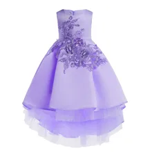 Платье принцессы милое Цветочное платье подружки невесты для маленьких девочек, праздничное платье на день рождения, свадебное платье vestido de festa longo