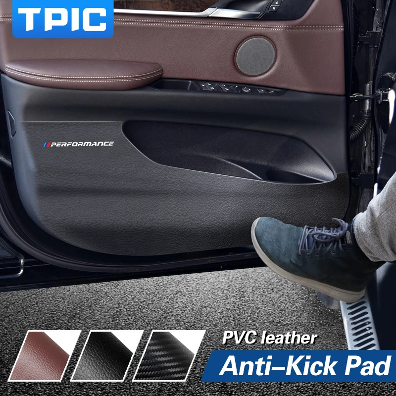 

4pcs PVC Leather Car Door Anti kick Sticker Door Protection Side Edge film For BMW F15 F16 F25 F26 E84 E70 Interior Accessories
