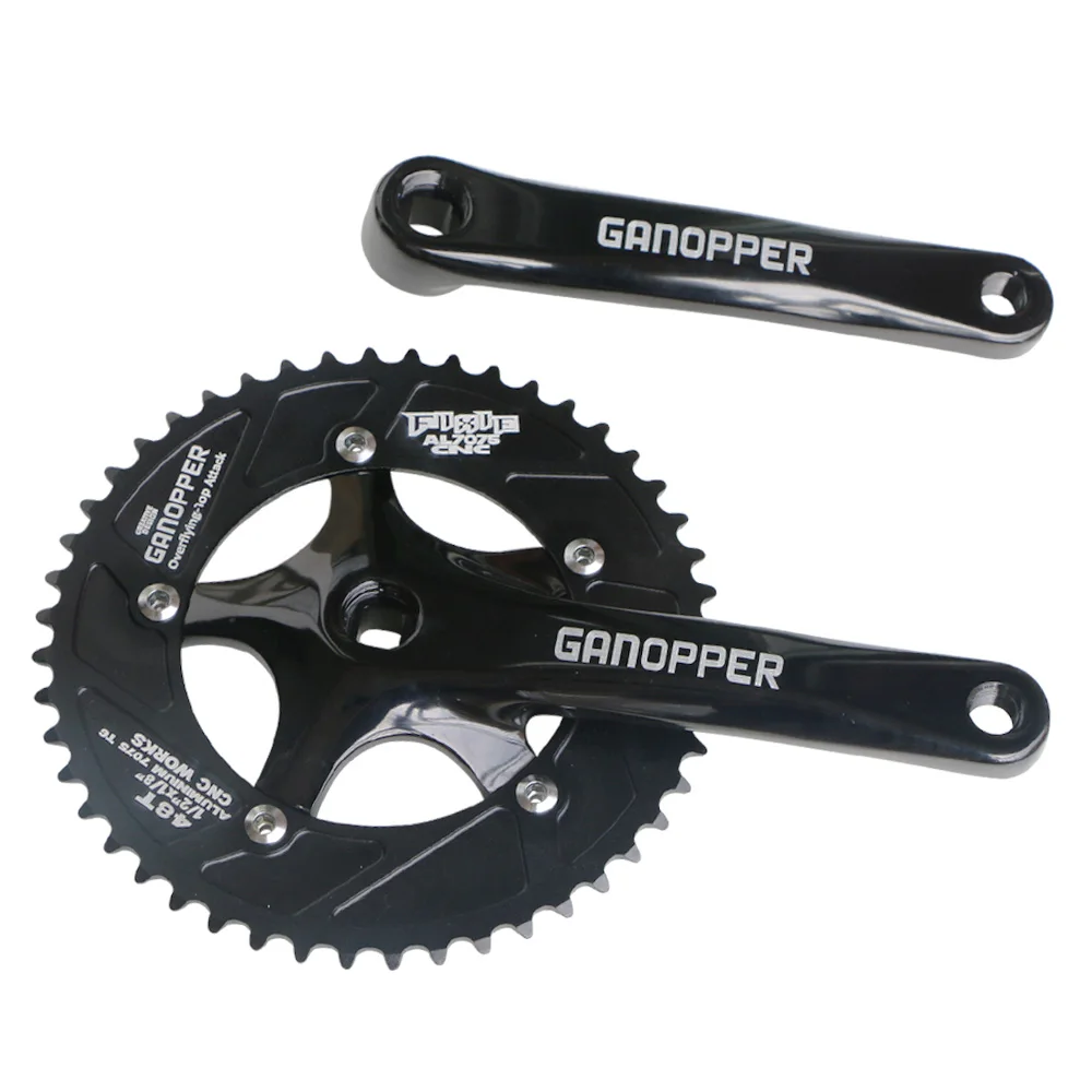 48T single speed fixed gear Bike Crankset 175 48T 175mm black cycling