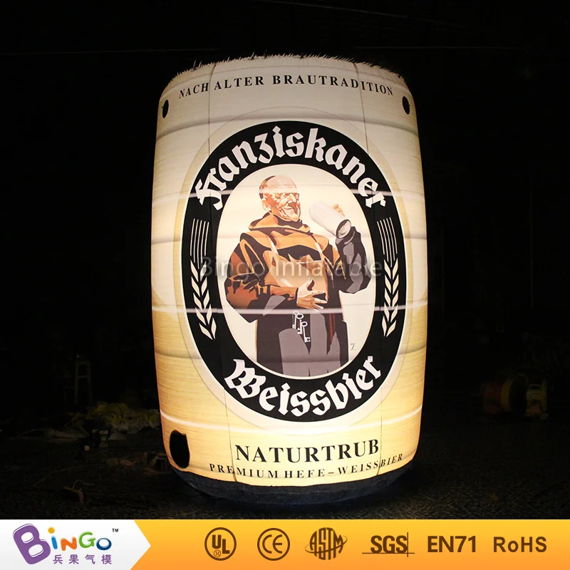 

3.5M 11ft High customized inflatable beer bucket inflatable beer barrel inflated can with led light N blower beer shaped toys