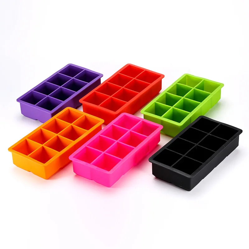 

yooap Silicone 8 Grid Big ICE Cube Puck Cube Square Tray Mold Mould Tool - Easy to Use and Clean