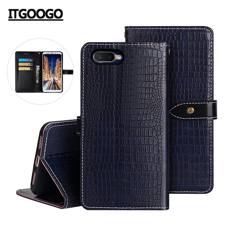 OPPO K1 Case Cover Luxury Leather Flip Case For OPPO K1 Protective