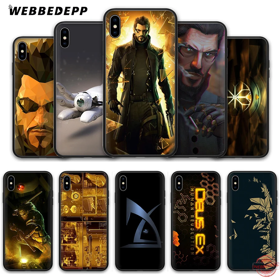 Мягкий силиконовый чехол WEBBEDEPP Deus Ex для iPhone 8 7 6S 6 Plus 11 Pro XS Max XR X 5 5S SE | Мобильные