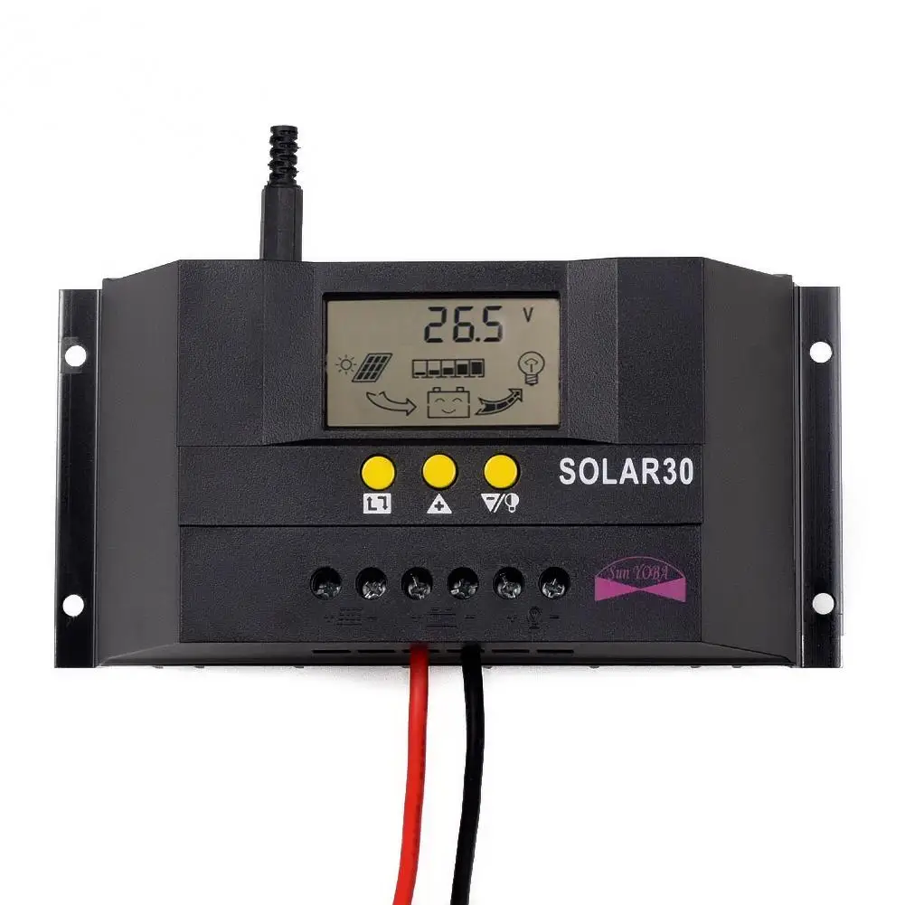 

2017 30A 12V/24V Solar Charge Controller Regulator Fot Solar Battery Panel Safe Protection With User Manual CE APJ