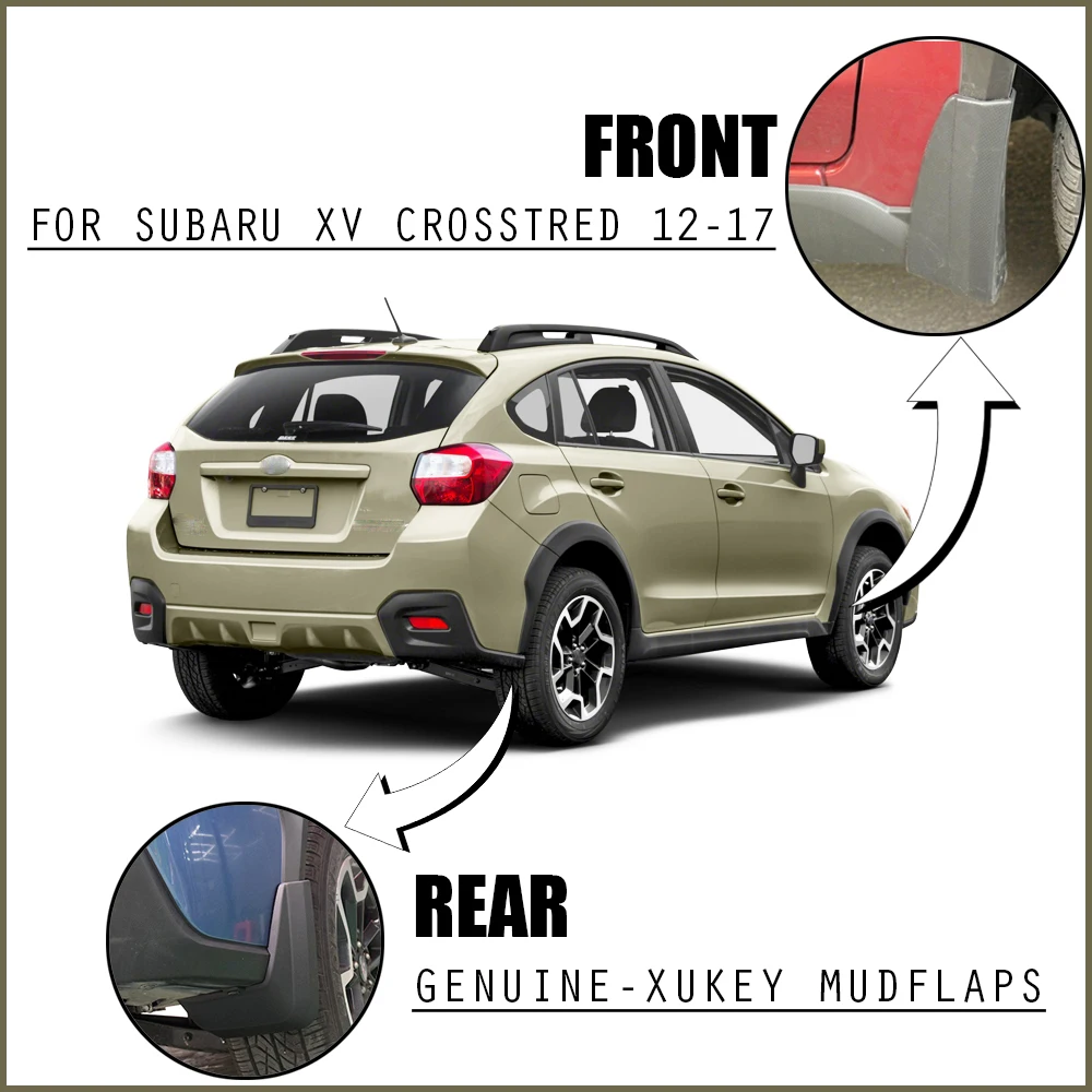 Splash Guards Full Set Front Rear 2013-2017 For Subaru XV Crosstrek Mud Flaps