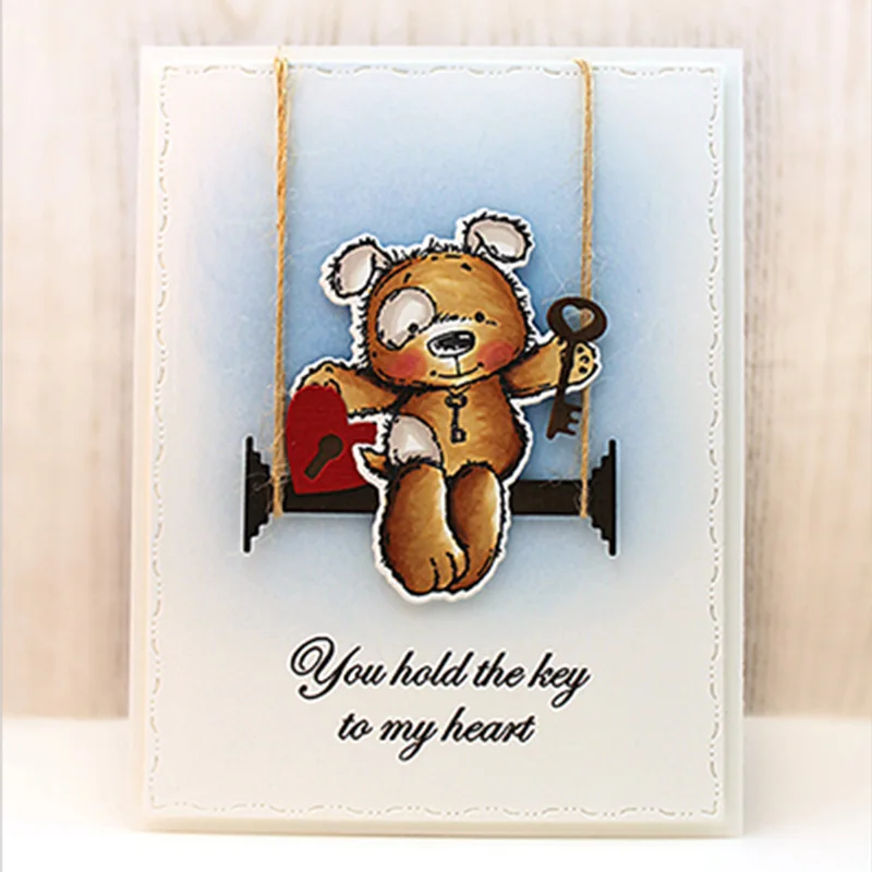

Lovely Bear Pattern Prints Transparent Clear Silicone Stamp/Seal for DIY scrapbooking/photo album Decor card making
