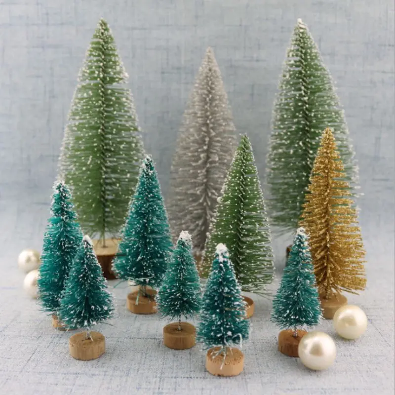 

3-23cm Christmas Tree A Small Pine Tree Placed In The Desktop Mini Christmas Decoration For Home Xmas 7 size