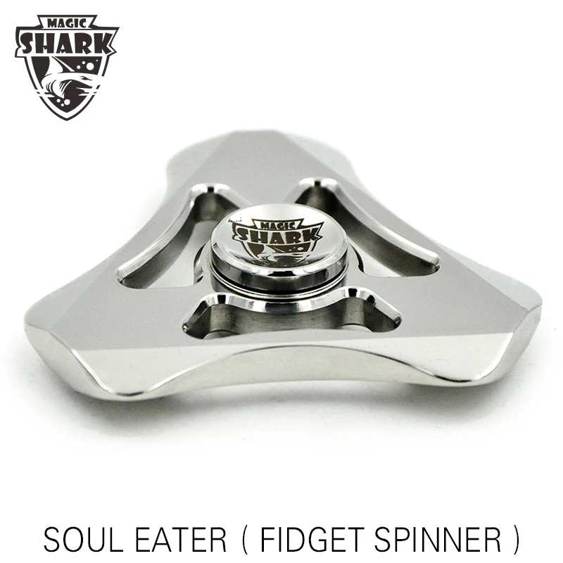 ハンドスピナーオリジナルソウルイーター純粋なステンレス鋼figetスピナーユニークためそわそわ不安ストレス大人子供マジックサメ Spinner Spinner Shark Aliexpress