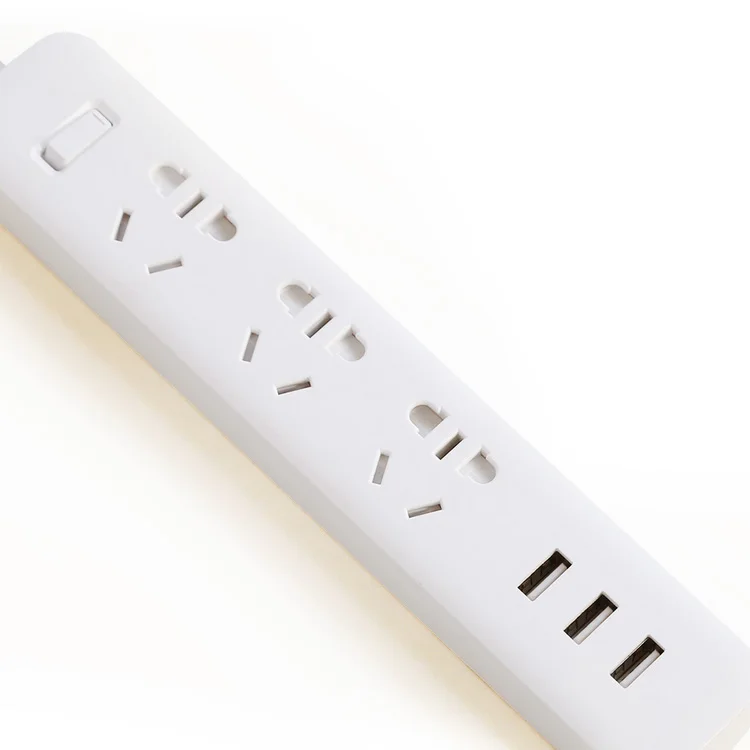 Xiaomi power strip с 3 USB удлинитель Разъем многофункциональная Быстрая зарядка силовая полоса 10A 250V 2500W