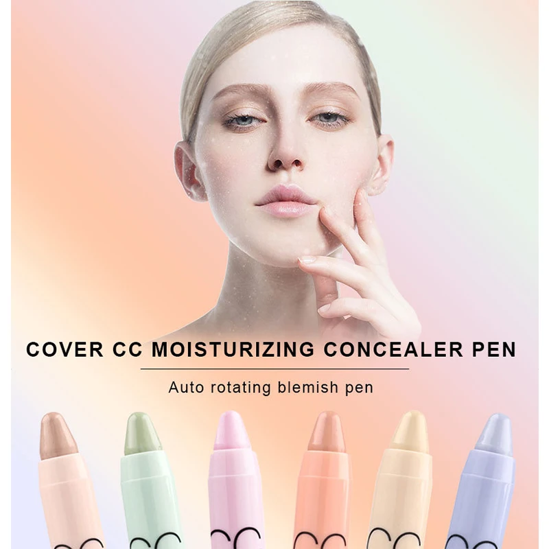 

Brand Makeup Automatic rotation Concealer Stick CC Colour Corrector Cream Eye Circle bronzer Pen Blemish Pores Correct Redness