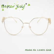 Беттер Селф L1801 очки для глаз кошки крыла Украшенные храмом прозрачные линзы очки женские оптические очки прозрачные линзы, оправа