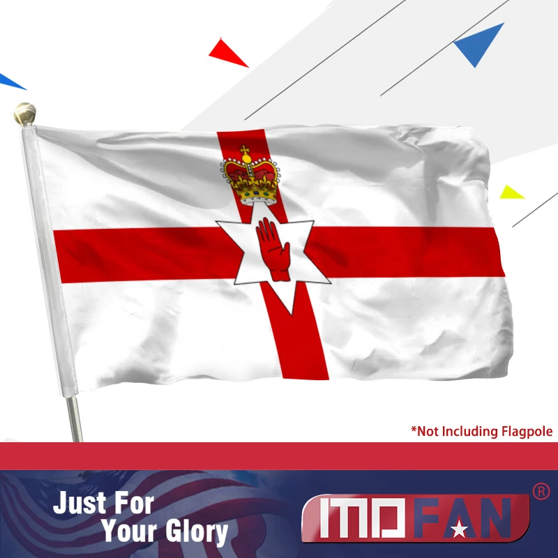 

MOFAN Northern Ireland Flag -Vivid Color and Double Stitched - Irish Ulster UK Holiday procession Flags Polyester 3x5 Ft