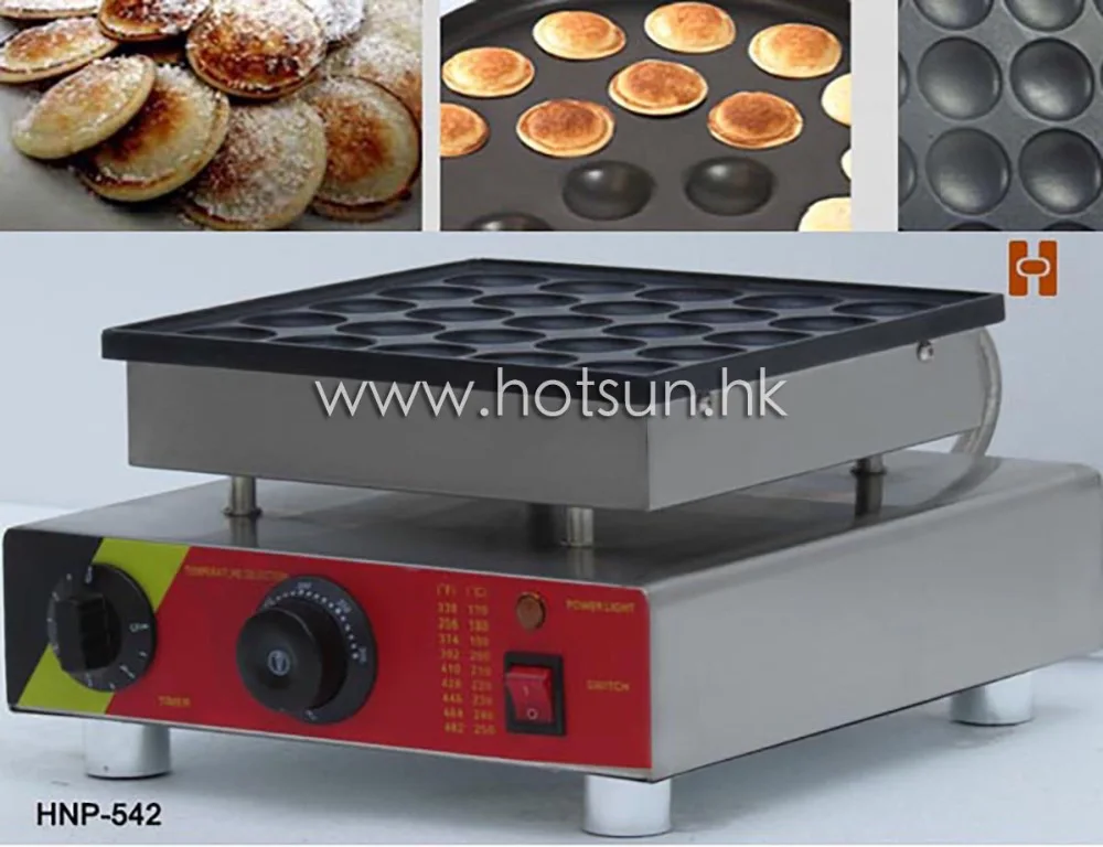 25pcs Commercial Use Non stick 110v 220v Electric Dutch Poffertjes Mini Pancakes Maker Machine Baker Plate