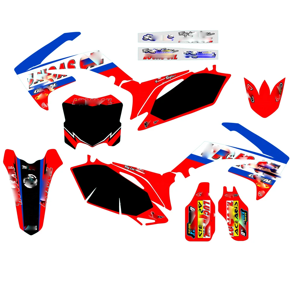 

Details GRAPHICS & BACKGRNDS TEAM Fuill Stickers for HONDA CRF250 2010- 2013 CRF450 2009 - 2012 Customizable Number name Decals