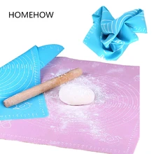 Homehow Brad 1 шт./лот силиконовая тесто Кондитерская Циновка для роллов режущая площадка антипригарная утолщенная со шкалой печенья тесто Кондитерские инструменты