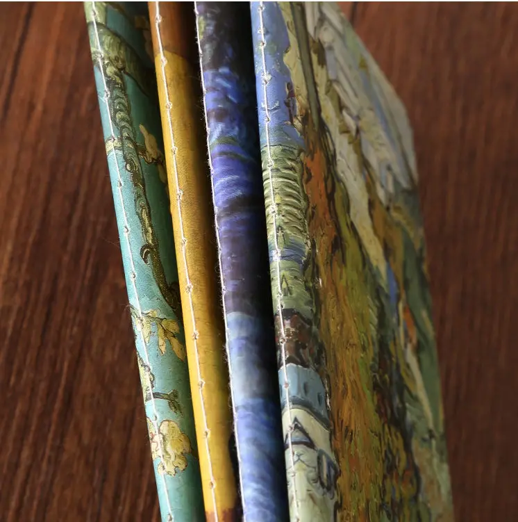 Мини-блокнот Ван Гога, блокнот из крафт-бумаги для путешествий, Цветочный Карманный журнал, записная книжка, дневник, эскиз, винтажный пустой подарок