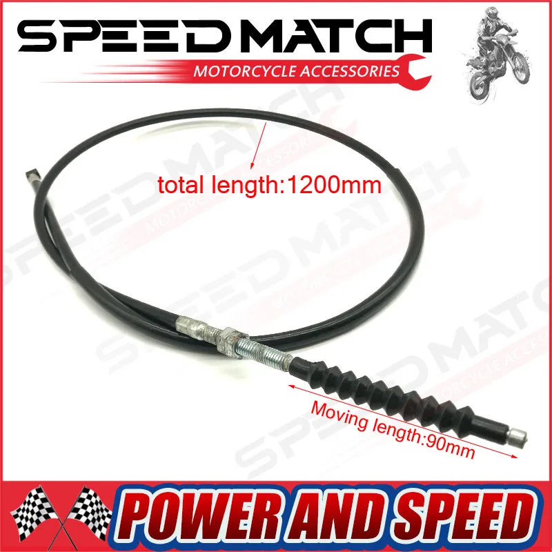 1200MM CLUTCH CABLE FOR DIRT PIT BIKE 1200MM TOTAL LENGTH 90MM MOVING