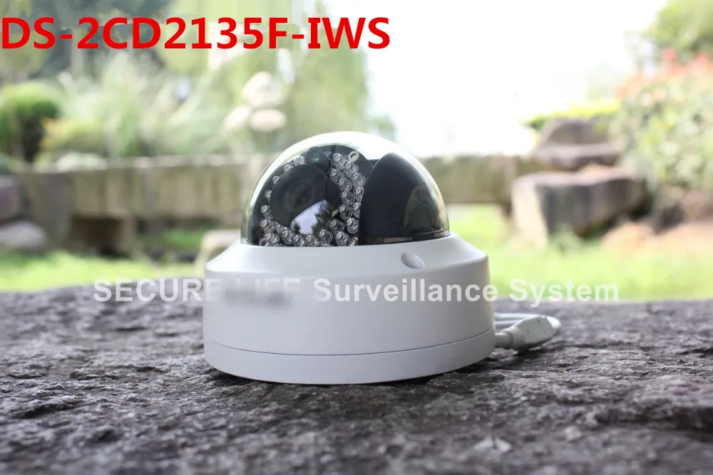 DS-2CD2135F-IWS Multi-language version 3MP wifi CCTV camera POE, mini dome IP security camera wireless H.265
