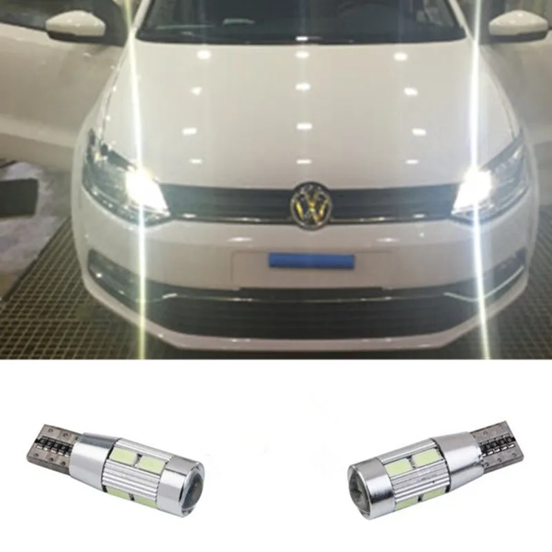 2X Car T10 w5w 10LED 5630SMD Width Lamp light for Volkswagen VW Passat B5 B6 MK5 MK6 Golf 5 6 GTI