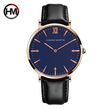 

Hannah Martin 2018 Luxury Brand Mens Watches Black Fashion Classical Men's Quartz Wristwatches Wateproof Relogio Masculino Clock