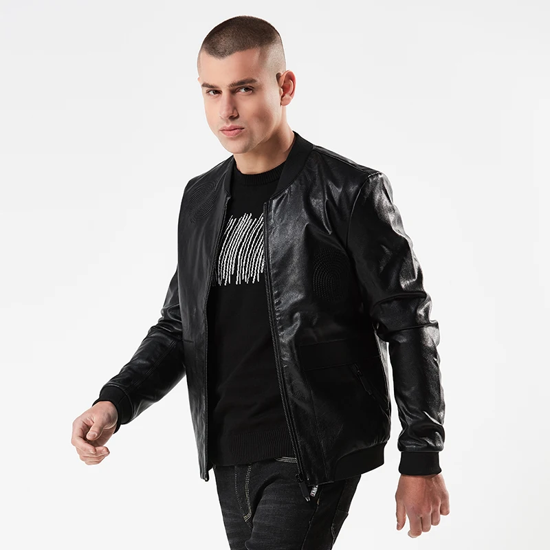 Men Leather Suede Jacket Fashion Autumn Motorcycle PU Leather Male Winter Bomber Jackets Outerwear Faux Leather Coat Designer