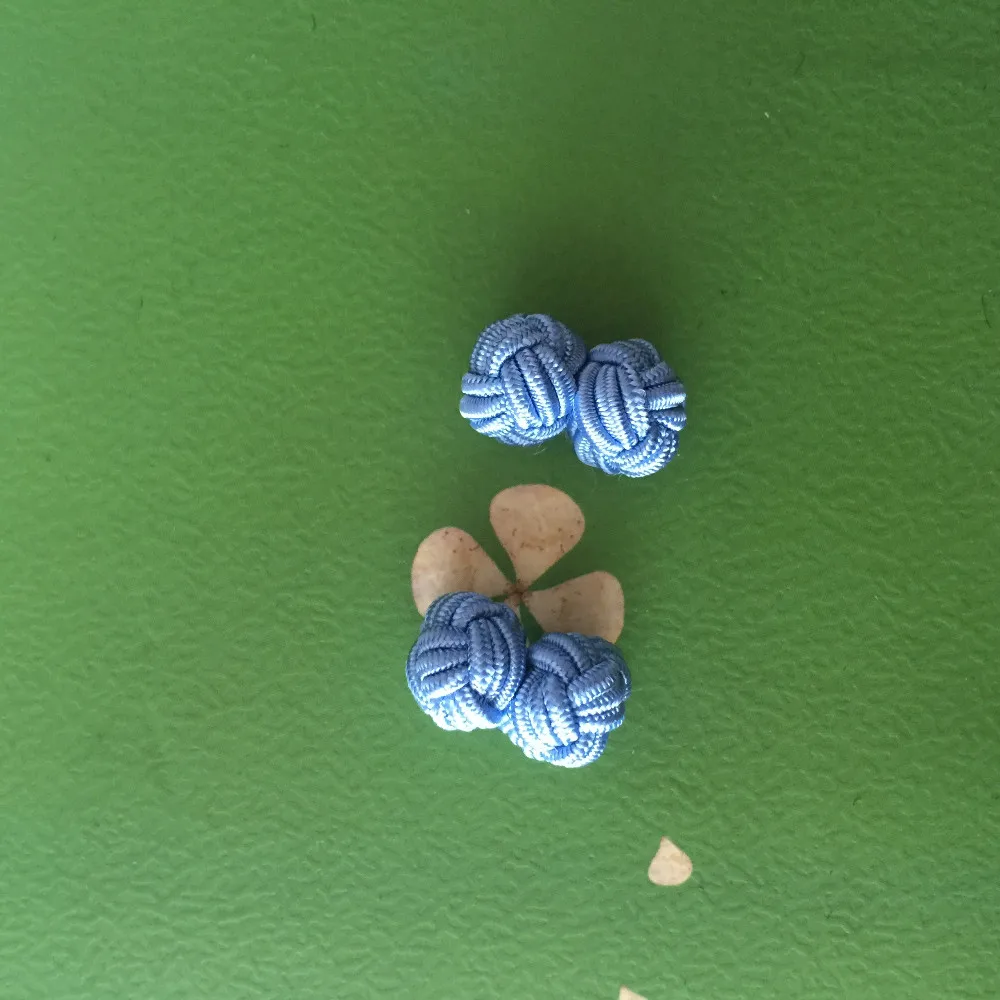 Mdiger запонки Шелковый узелок высококлассные мужские классические двойная веревка в форме шара Узел запонки ручной работы шелковые Узлы запонки для мужчин