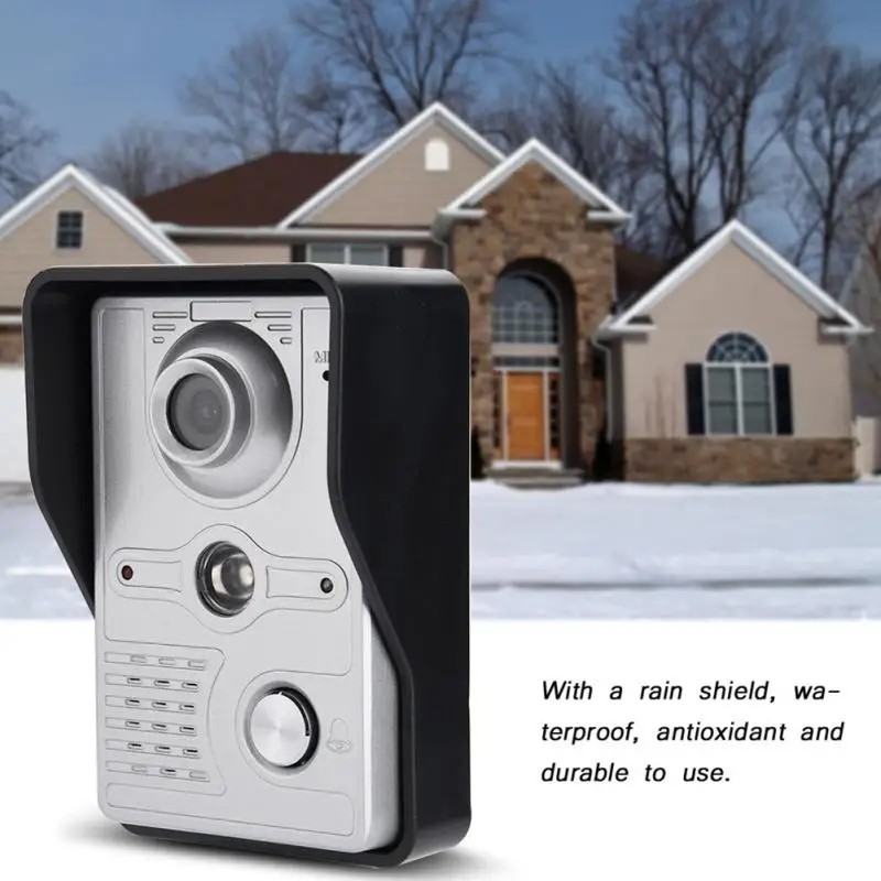 

7 "TFT visible doorbell camera visible intercom door intelligent security with night vision infrared waterproof cable doorbell