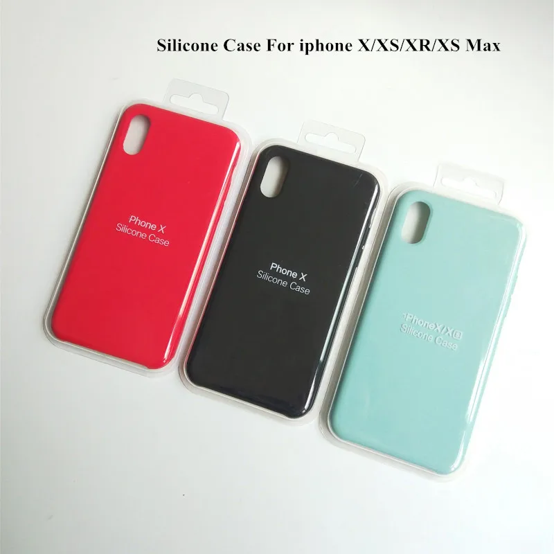 Silky Soft Touch Liquid Silicone Phone Case for iPhone X XS XR XSMAX ShockProof Back Cover |