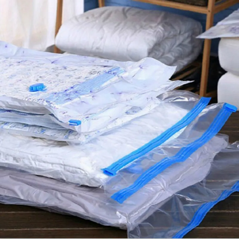 

Hot Vacuum Bag Storage Organizer Transparent Border Foldable Extra Large Seal Compressed travel Saving Space Bags organizador