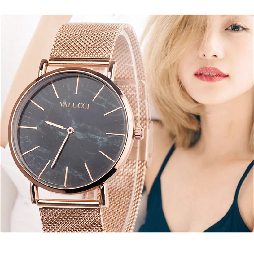 Бренд Vansvar, женские часы, креативные мраморные кварцевые часы, повседневные Модные сетчатые часы из нержавеющей стали, Relogio Feminino
