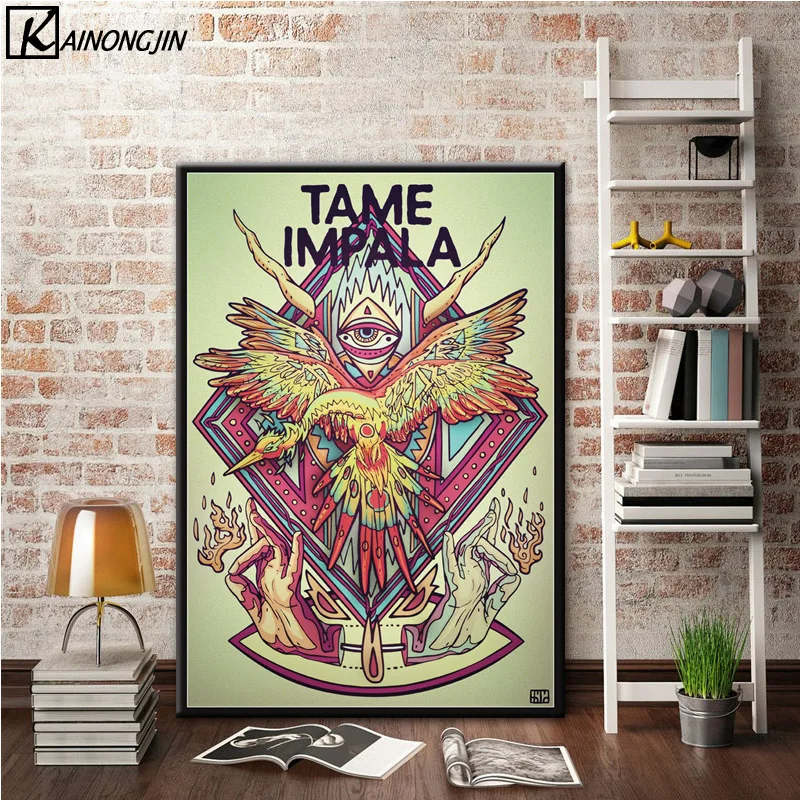 Art Poster Tame Impala Psychedelic Rock Band Posters and Prints Wall Picture Canvas Painting Room Home Decoration - Цвет: 014