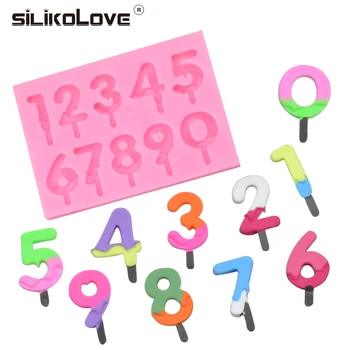 

SILIKOLOVE 3D 0-9 Number /Digit Shape Silicone Cake Mold ,Cupcake Cookie Chocolate Kitchen Baking Mould Fondant Cake Decoratin