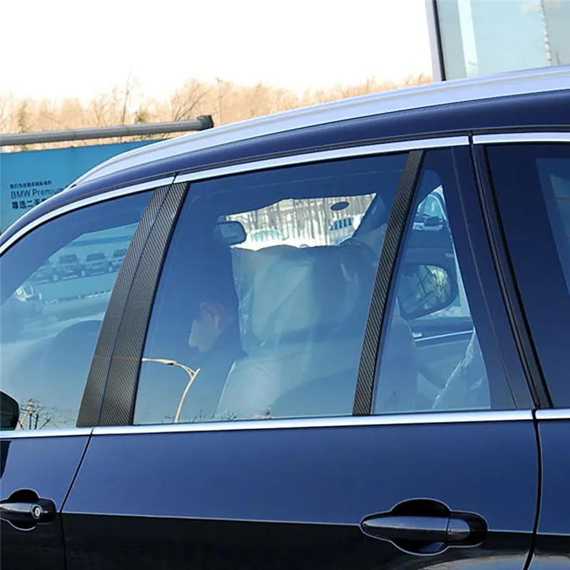 Автомобильное окно b-столбы формовочная отделка автомобиля аксессуары для укладки 3D наклейки для BMW E90 углеродное волокно оконная отделка полосы