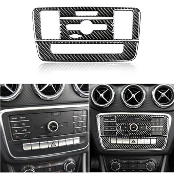 

3D Carbon Fiber Control CD Panel Decorative Cover Trim Sticker Interior For Mercedes Benz GLA 13-18 CLA 13-17 Left Hand Drive