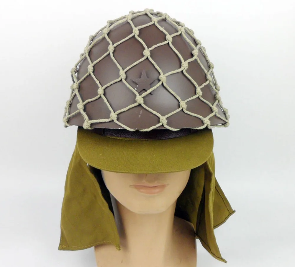 FULL SET WWII JAPANESE 90 ARMY HELMET WITH HELMET COVER CAMOUFLAGE NET