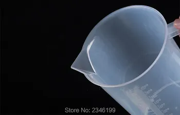 

3PCS 1000ML Clear Plastic Beaker Thickening Liquid Measuring Cups With Handle Accurate Scale For School Lab Kitchen Coffee Shop