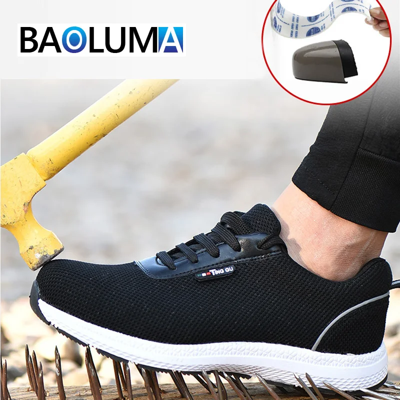 

Breathable Safety Electrician Work Shoes for Men Steel Toe Cap Boots Construction Shoes Anti-smashing Piercing Work Safety Boot